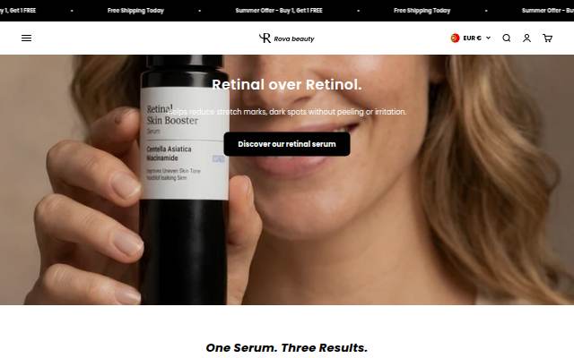 Rova Beauty storefront