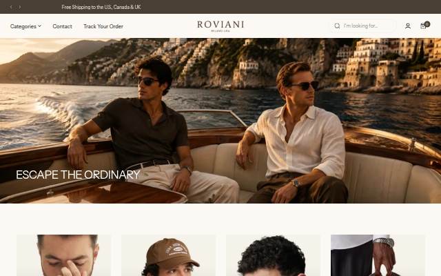 Roviani Milano storefront