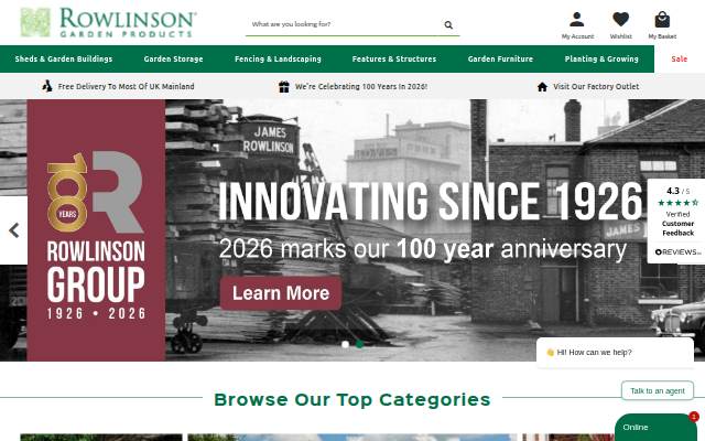 Welcome to Rowlinson Garden Products storefront