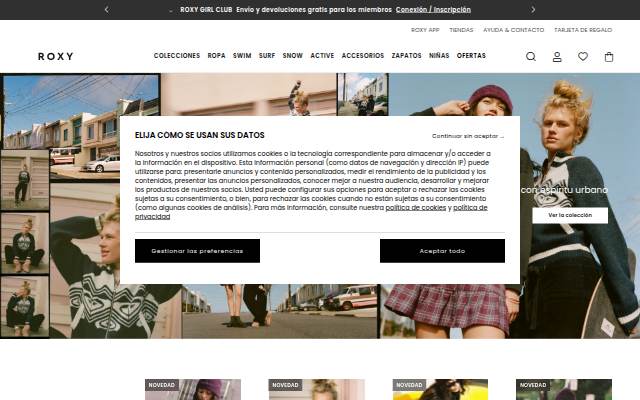 Roxy : Surf, Snowboard, ropa y accesorios storefront