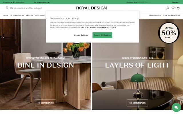 Möbler, belysning, inredning &amp; design till ditt hem storefront