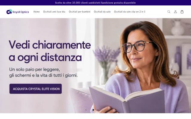 Vitrine de Royal Optics Italy