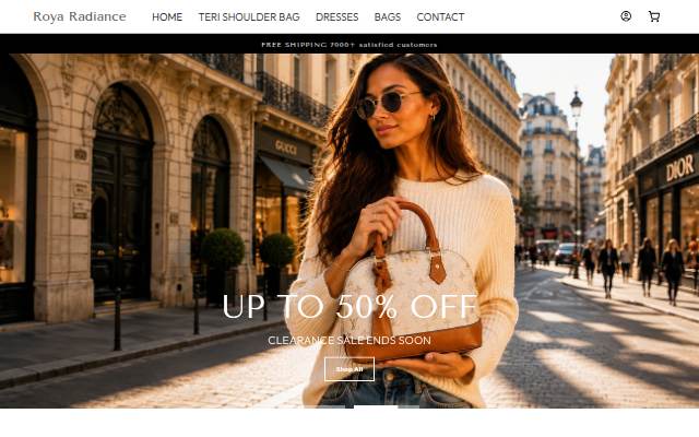 Roya Radiance storefront