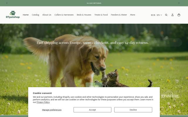 RTpetshop storefront