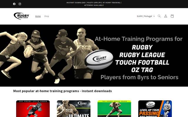 The Rugby Speed Coach storefront