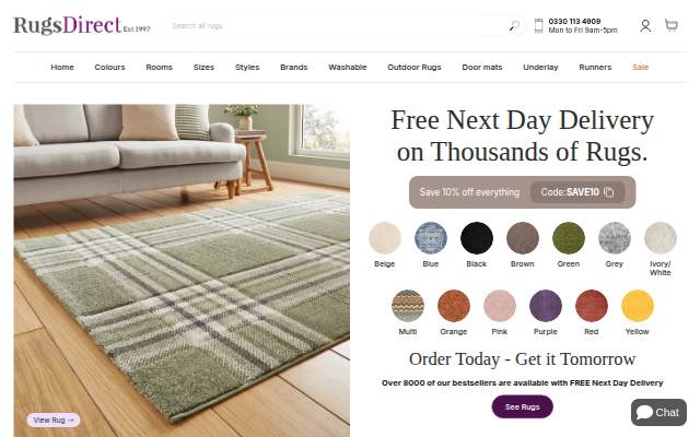 RugsDirect Online storefront