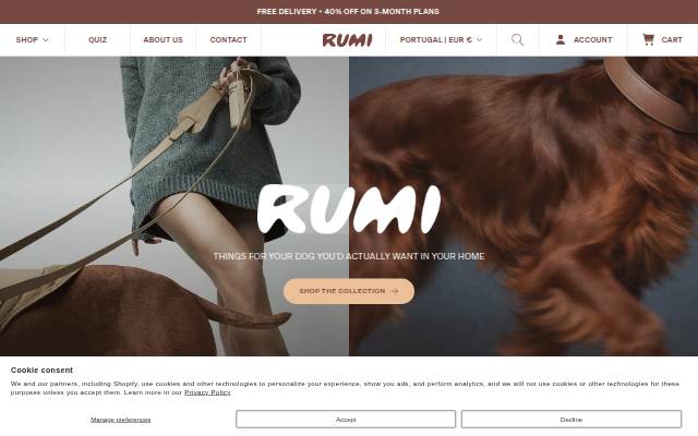 RUMI Dogs storefront