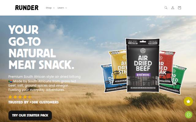 Runder Biltong storefront
