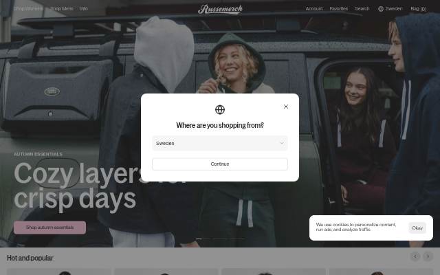 Russemerch storefront