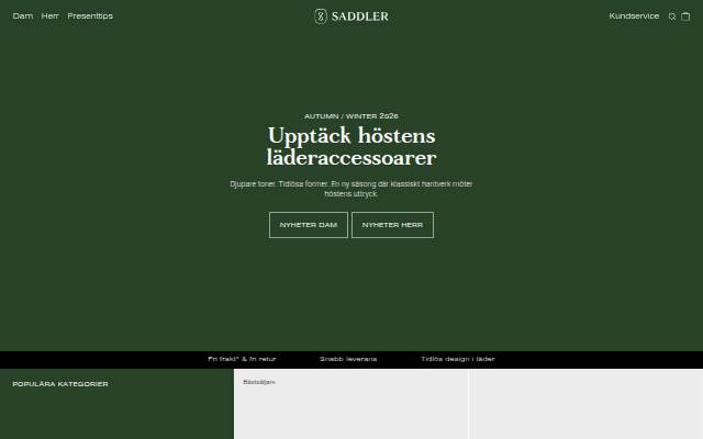 Saddler storefront