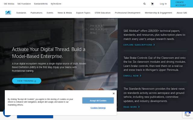 Startseite von SAE International