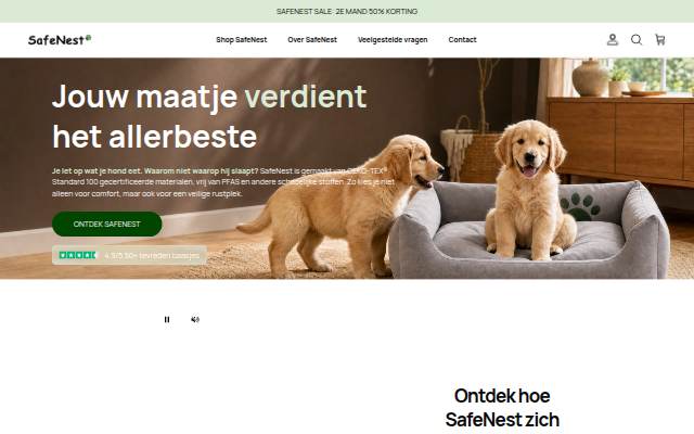 Startseite von SafeNest