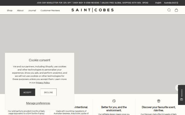 Saint Cobes storefront