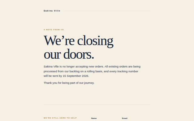 Sakina Ville storefront