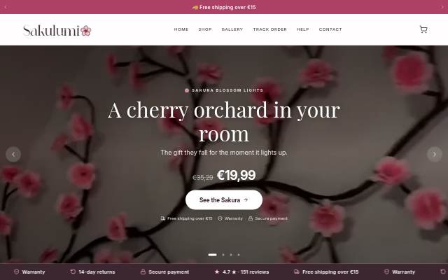 SakuLumi storefront