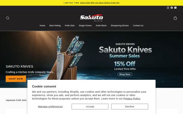 Sakuto Knives storefront
