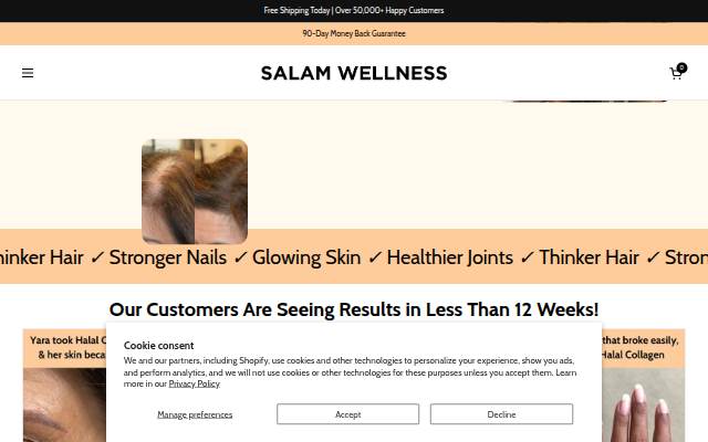 Salam Wellness storefront