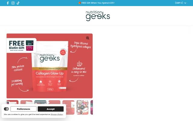 Nutrition Geeks storefront