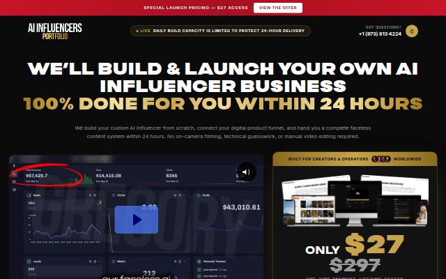 AI Influencers Portfolio — Your AI Influencer Business Built For You In 24 Hours storefront