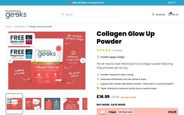 Collagen Glow Up Powder 420g storefront