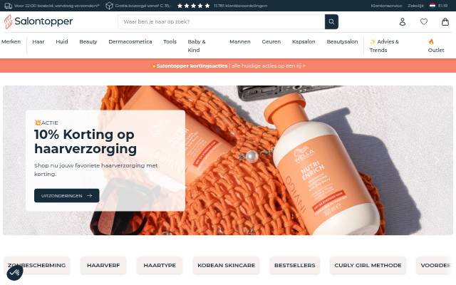Salontopper.nl storefront