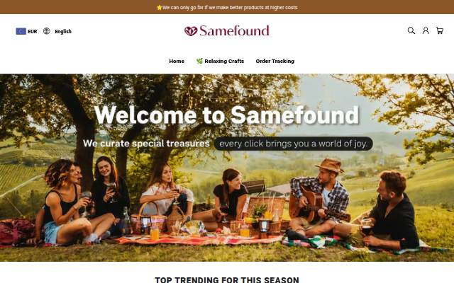 Samefound storefront