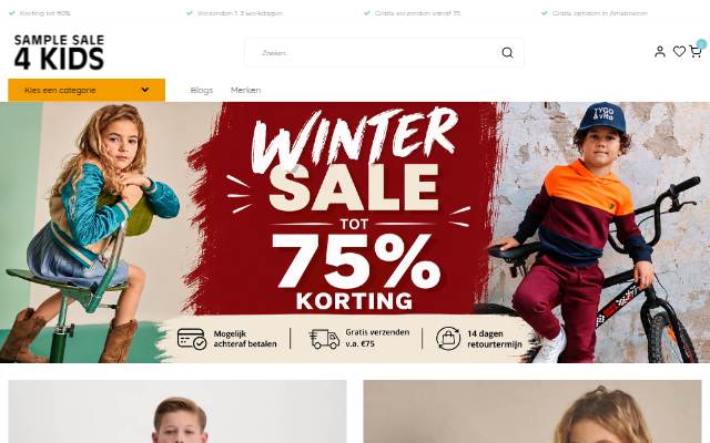 SampleSale4Kids storefront