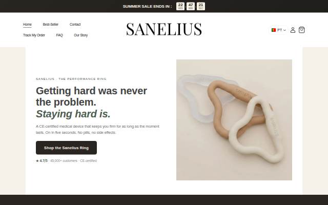 SANELIUS storefront