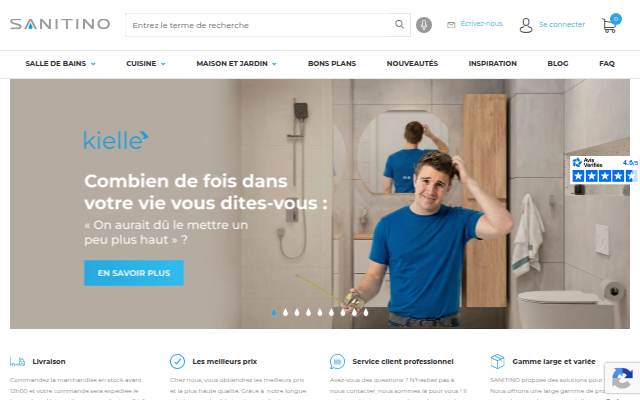 Sanitino.fr - boutique en ligne qui vous aidera équiper la salle de bain de vos rêves. storefront