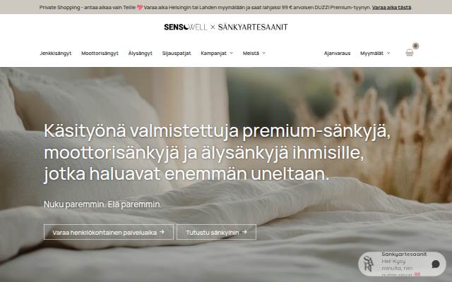 Startseite von Sänkyartesaanit
