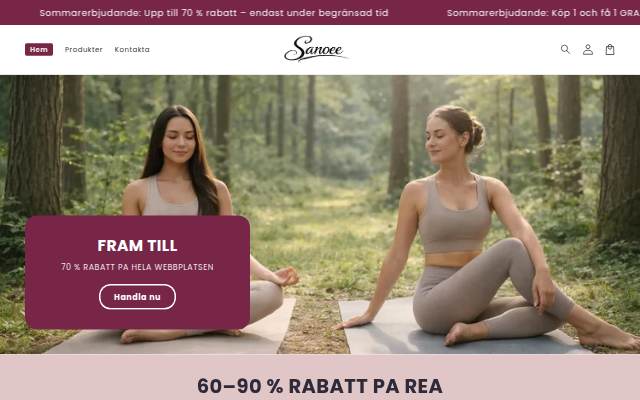 Sanoee Sweden storefront