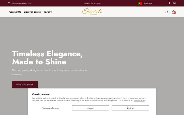 Santeli Jewelry storefront