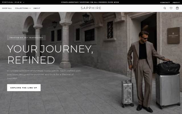 Sapphire Suitcases storefront