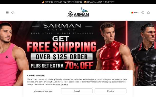 Sarman Fashion - Wholesale Clothing Fashion Brand for Men from Canada storefront
