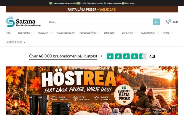 Satana.se storefront