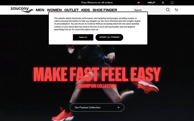 Saucony storefront