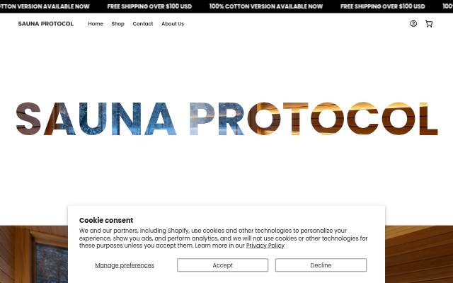 Sauna Protocol storefront