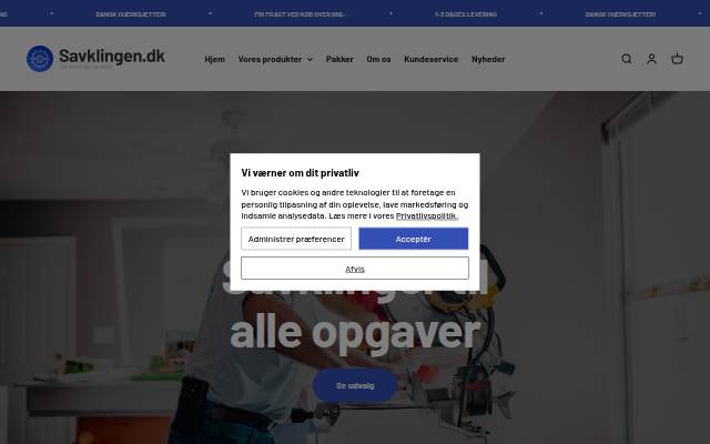 Savklingen.dk storefront