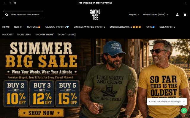sayingtee storefront