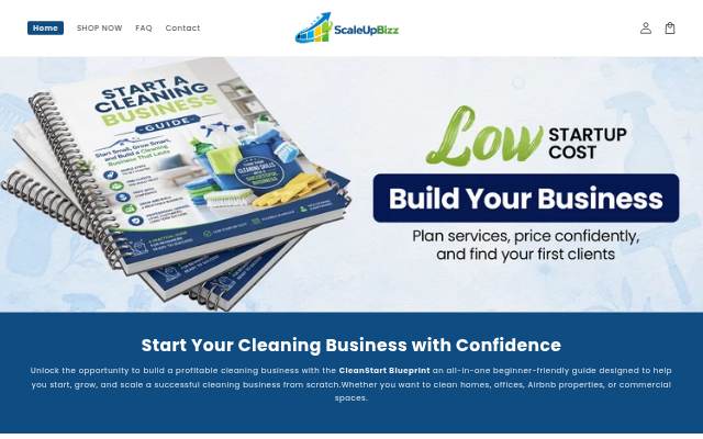 Start Cleaning Business storefront