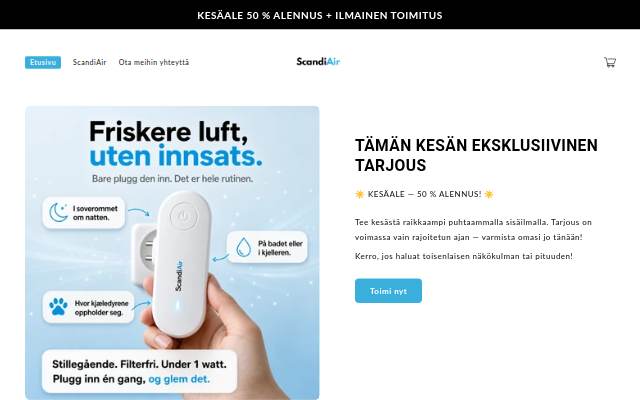 Startseite von ScandiAir