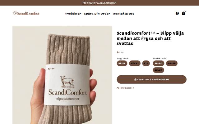 ScandiComfort storefront