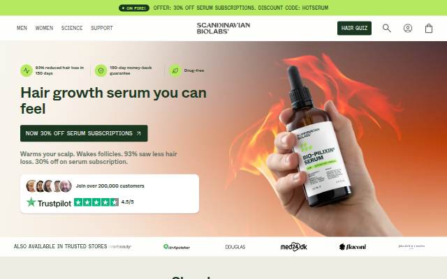 Scandinavianbiolabs.com storefront