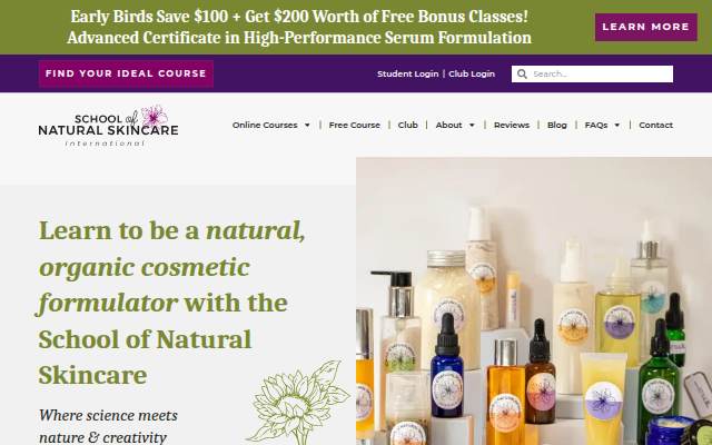 School of Natural Skincare storefront