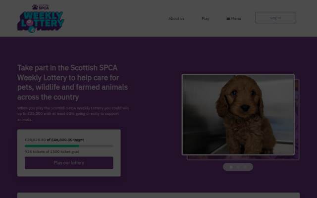 Montra da Scottish SPCA Weekly Lottery