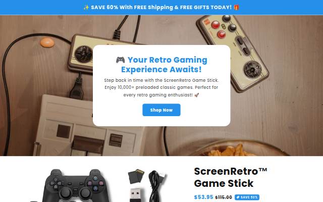 ScreenRetro storefront