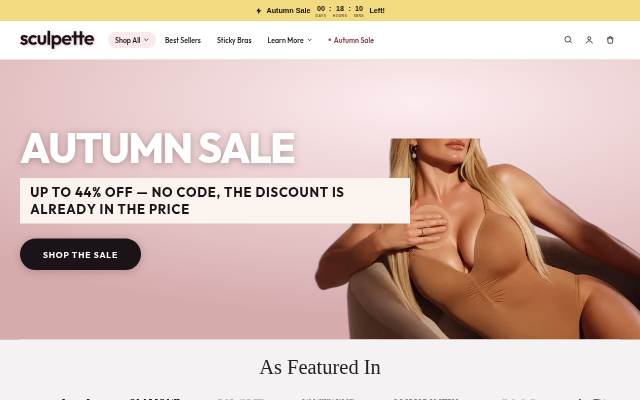 Sculpette UK storefront