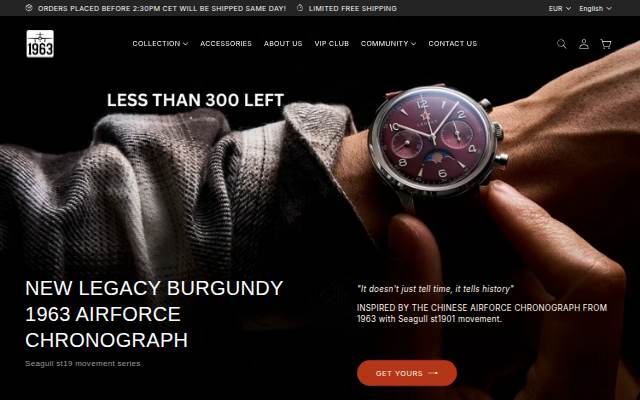 Seagull1963.com Chronograph Workshop storefront