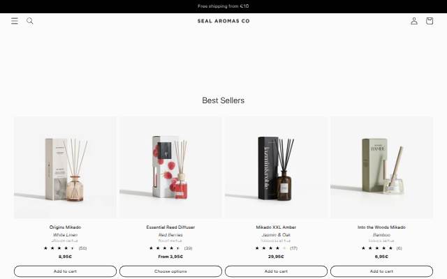 SEAL AROMAS storefront
