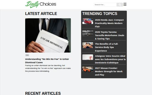Startseite von search.daily-choices.com